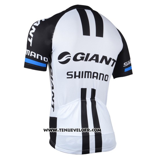 2014 Maillot Ciclismo Giant Shimano Noir et Blanc Manches Courtes et Cuissard